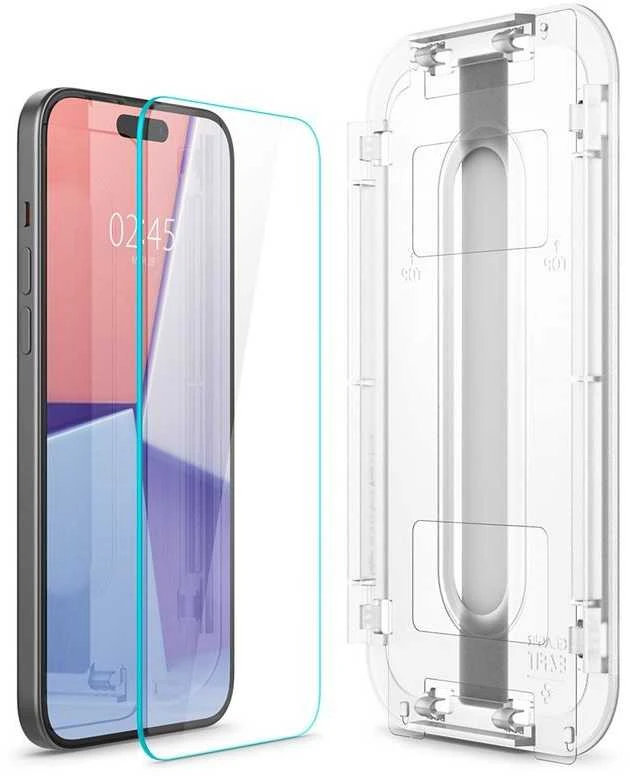 GRŪDINTAS STIKLAS SPIGEN GLAS.TR EZ FIT IPHONE 15 CLEAR