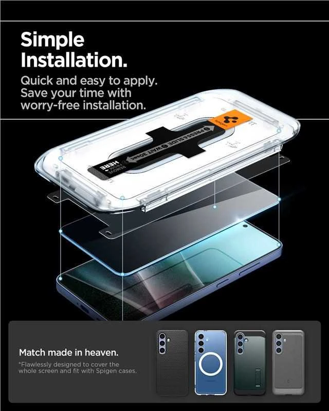 Apsauginis stiklas su privatumo filtru Spigen Glas.TR EZ FIT HD Privacy Samsung Galaxy S24/S25 2vnt