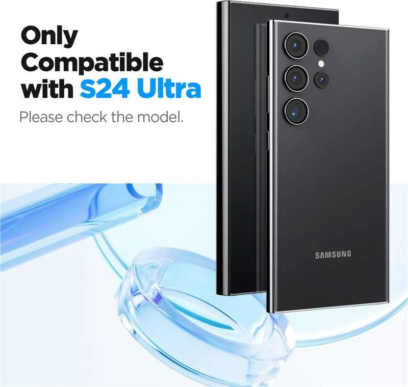 Apsauginis stiklas telefonui Samsung Galaxy S24 Ultra Spigen Glas.tr „EZ Fit” 2 vnt. skaidrus