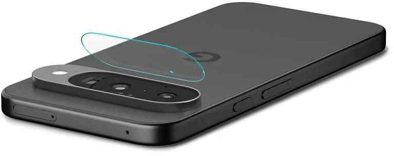 „Spigen Optik Glas.tR“ kameros apsauginiai dėklai, 2 vnt. pakuotėje, skirti „Google Pixel 10“ telefonui, skaidrūs.