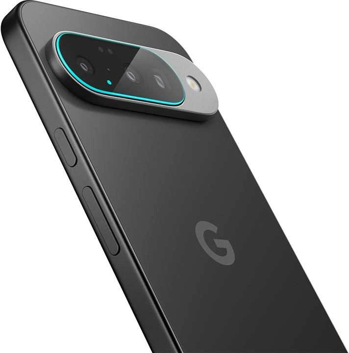 „Spigen Optik Glas.tR“ kameros apsauginiai dėklai, 2 vnt. pakuotėje, skirti „Google Pixel 10“ telefonui, skaidrūs.