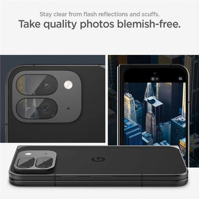 „Spigen Glass tR EZ Fit Optik“ 2 vnt., krištolo skaidrumo – „Google Pixel 9 Pro Fold“
