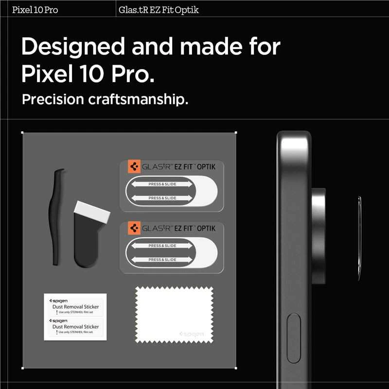 Spigen Optik Glas.tR Camera Cover 2-pack skirtas Google Pixel 10 Pro