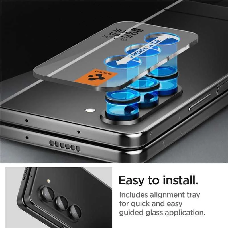 Spigen Glass tR EZ Fit Optik Pro 2 Pack, juodas - Samsung Galaxy Z Fold5
