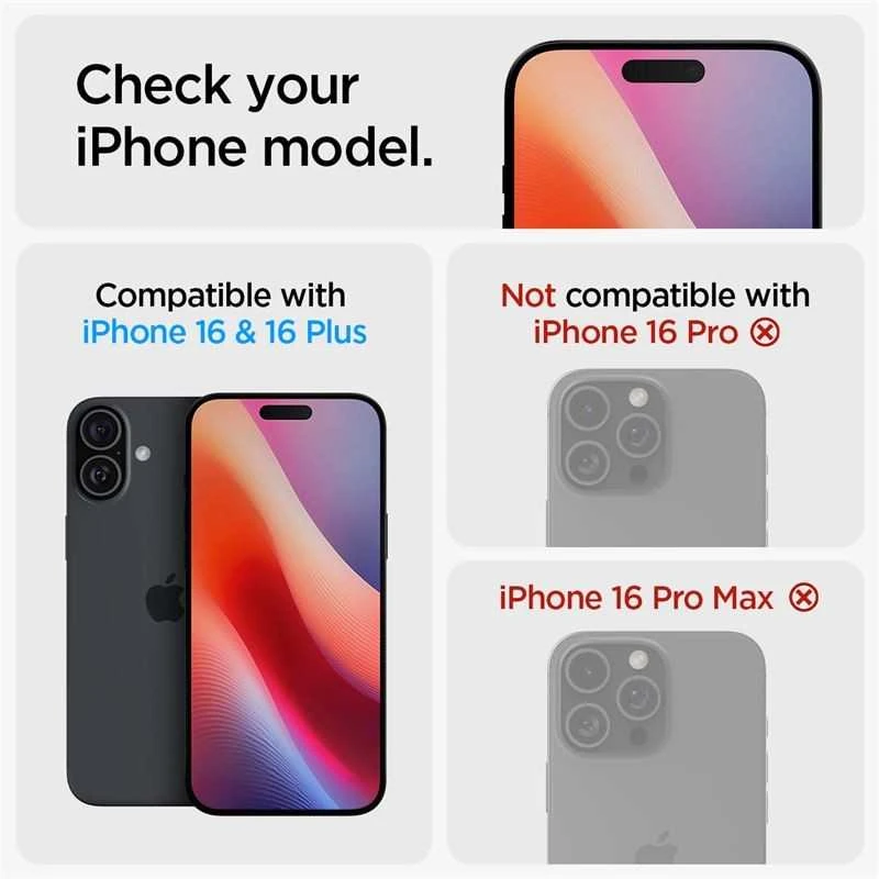 Apsauginis stiklas kamerai Apple iPhone 16 / Apple iPhone 16 Plus / 17 Spigen Optik Glas.tr kameros apsauga 2 vnt. juodas