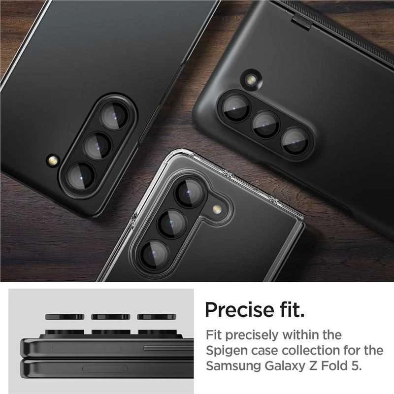 Spigen Glass tR EZ Fit Optik Pro 2 Pack, juodas - Samsung Galaxy Z Fold5