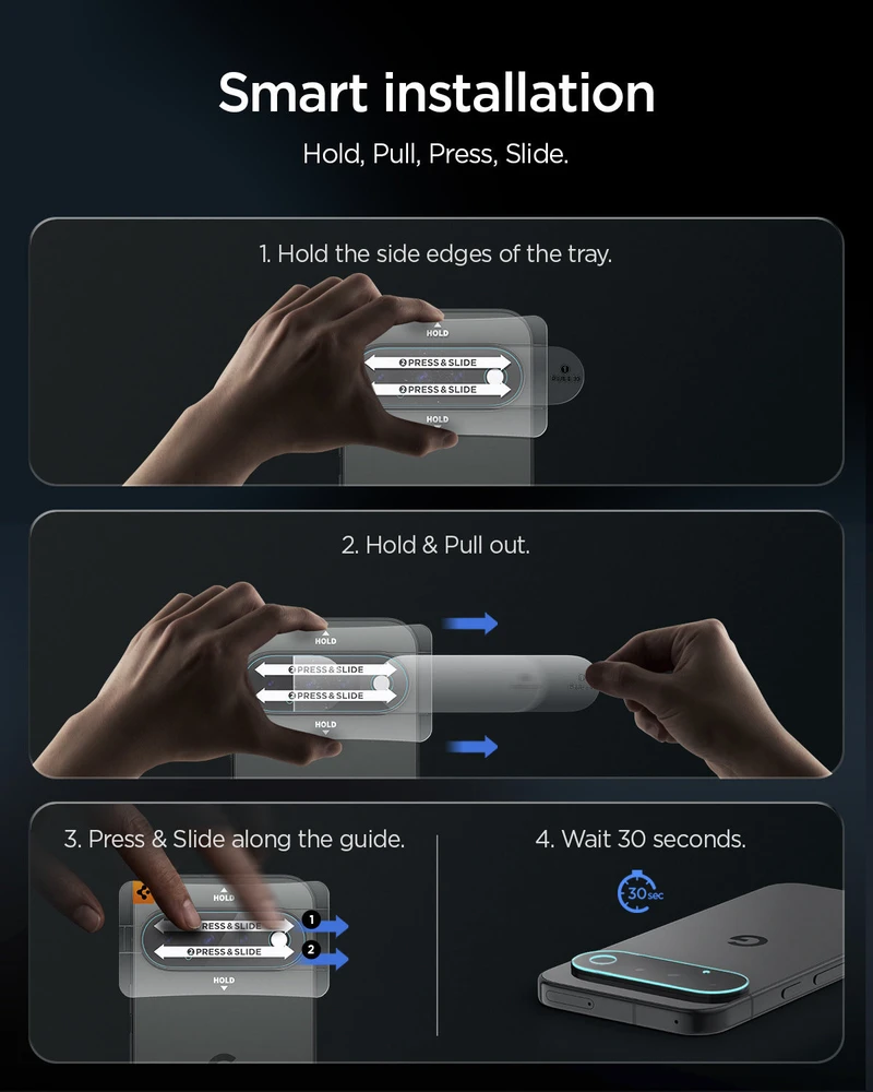 Spigen OPTIK PRO GLAS.TR EZ FIT KAMEROS APSAUGA 2-PACK GOOGLE PIXEL 11 SKAIDRI