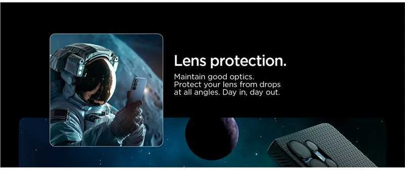 Spigen Optik Pro GLAS.TR EZ FIT 2-pack Camera Cover for Samsung Galaxy S25+ – juodos spalvos
