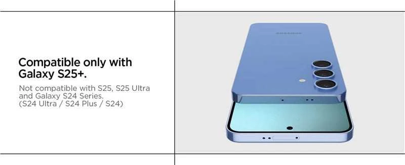 Spigen Optik Pro GLAS.TR EZ FIT 2-pack Camera Cover for Samsung Galaxy S25+ – juodos spalvos