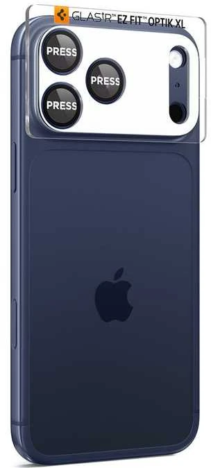 Spigen Optik Pro XL Camera Lens Glass for iPhone 17 Pro Max - Navy Mėlyna