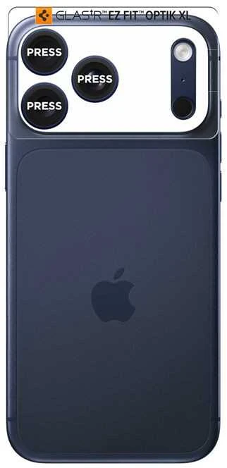 Spigen Optik Pro XL Camera Lens Glass for iPhone 17 Pro - Navy Mėlyna