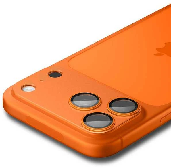 Spigen Optik Pro XL Camera Lens Glass for iPhone 17 Pro Max - Oranžinis