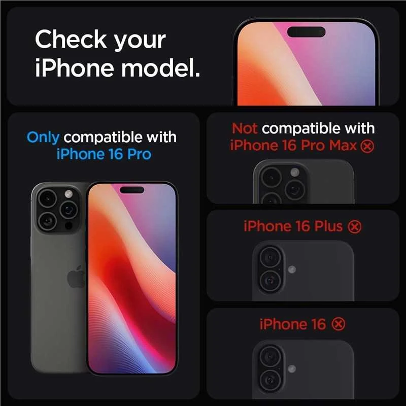 Apsauginis stiklas Apple iPhone 16 Pro / 17 / 17 Pro Spigen Glas.tr „EZ Fit” Privacy 2-pack