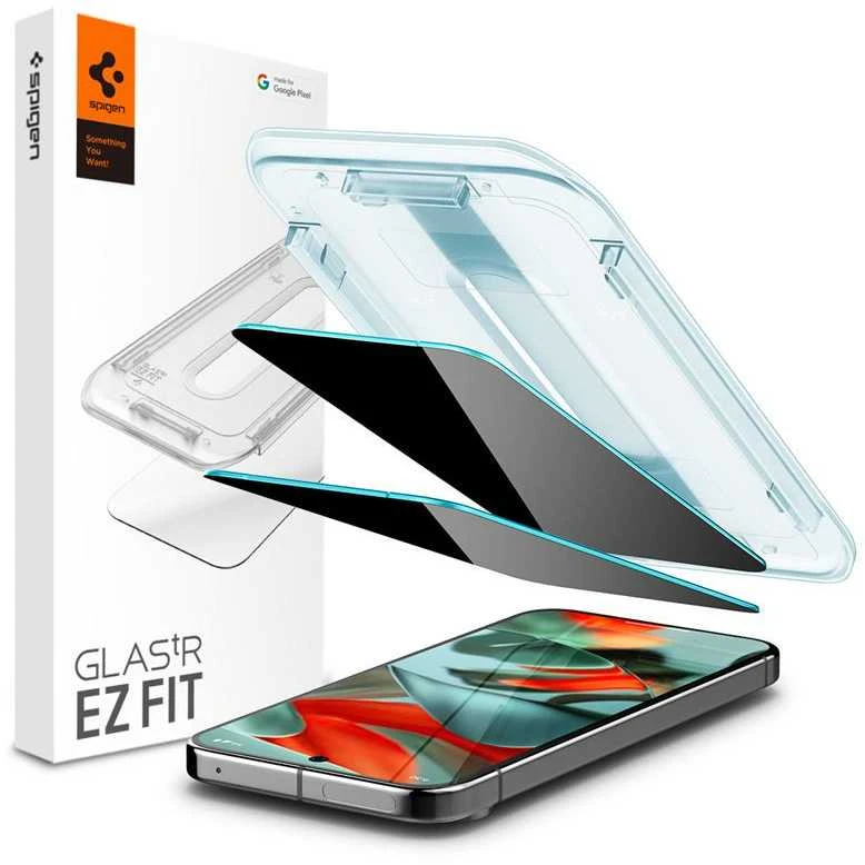 „Spigen Glas.TR Ez Fit“ 2 vnt. „Google Pixel 9 Pro XL“ apsauginių stiklų pakuotė