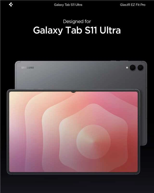„Spigen Glass tR EZ Fit Pro“ 1 vnt., skaidrus – „Samsung Galaxy Tab S11 Ultra“