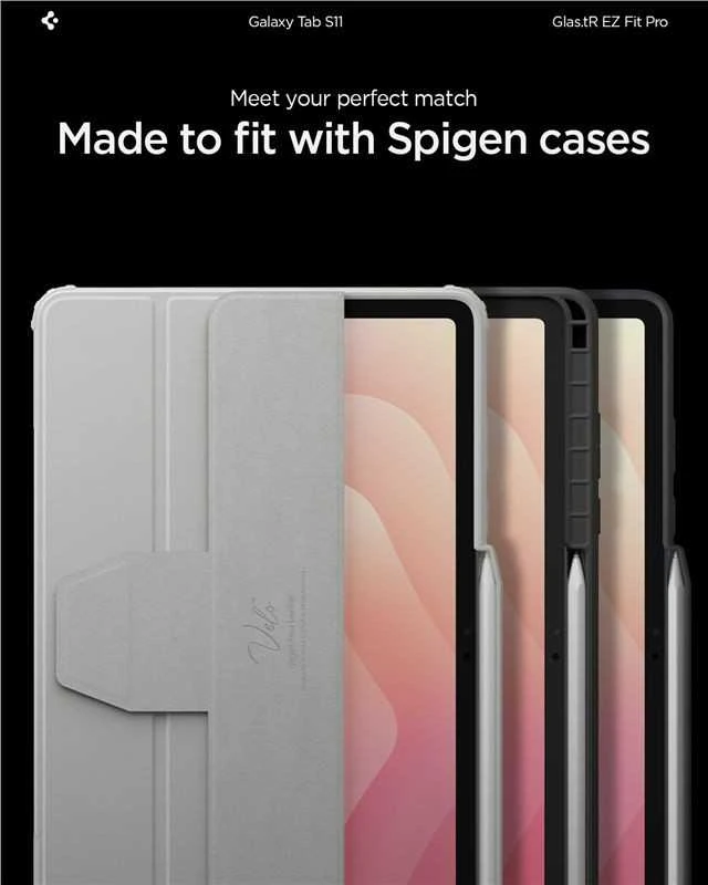 „Spigen Glass tR EZ Fit Pro“ 1 vnt., skaidrus – „Samsung Galaxy Tab S11“