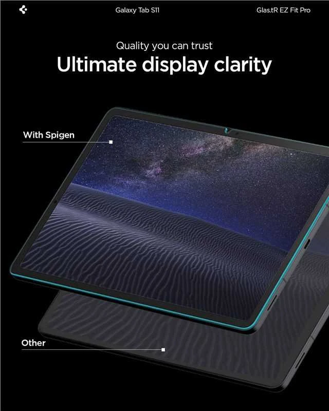 „Spigen Glass tR EZ Fit Pro“ 1 vnt., skaidrus – „Samsung Galaxy Tab S11“