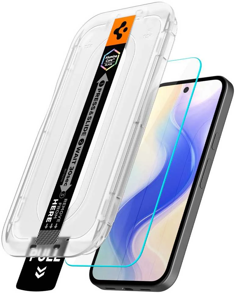 „Spigen Glas.tR EZ Fit Pro 2“ grūdinto stiklo ekrano apsauga, skirta „Google Pixel 10A“.
