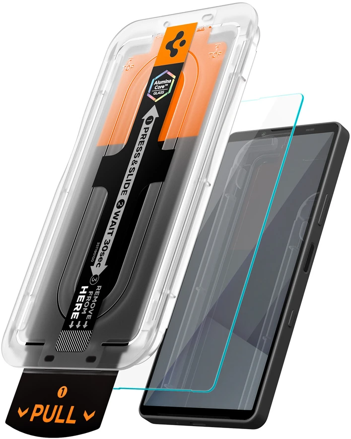 „Spigen Glass tR EZ Fit Pro“ 2 vnt., skaidrūs – „Sony Xperia 10 VII“