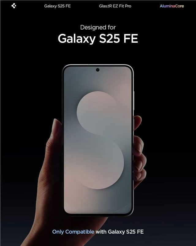„Spigen Glass tR EZ Fit Pro“ 2 vnt., skaidrūs – „Samsung Galaxy S25 FE“