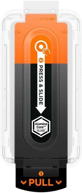 „Spigen Glass tR EZ Fit Pro“ 2 vnt., skaidrūs – „Samsung Galaxy S25 FE“