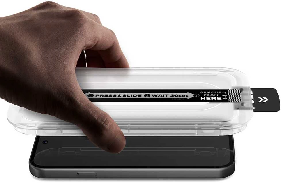 „Spigen Glas.tR EZ Fit Pro 2“ grūdinto stiklo ekrano apsauga, skirta „Google Pixel 10A“.