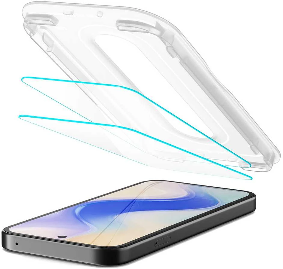„Spigen Glas.tR EZ Fit Pro 2“ grūdinto stiklo ekrano apsauga, skirta „Google Pixel 10A“.