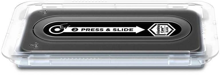 „Spigen Glass tR EZ Fit Pro“ 2 vnt., skaidrūs – „Google Pixel 10 Pro Fold“