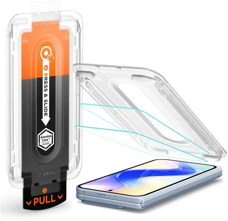 „Spigen Glass tR EZ Fit Pro“ 2 vnt., skaidrūs – „Google Pixel 10 Pro Fold“