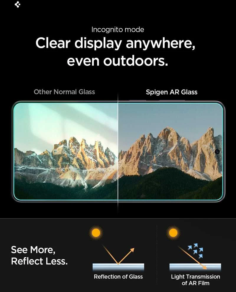 Spigen Glas.Tr Ez Fit Pro Anti Reflection Apsauginis stiklas 2-pack skirtas Samsung Galaxy S26 Ultra