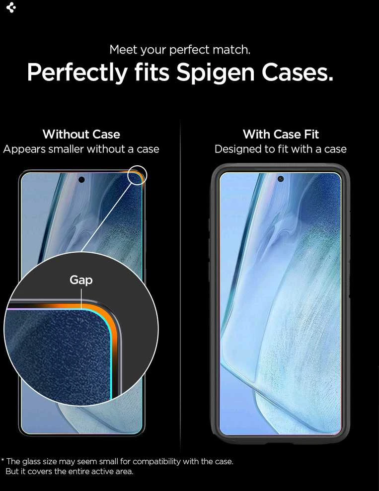 „Spigen Glass tR EZ Fit Pro“ (nespindintys) 2 vnt., skaidrūs – „Samsung Galaxy S26+“
