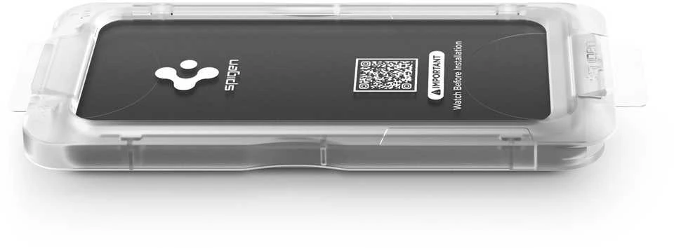 „Spigen Glass tR EZ Fit Pro HD“ (privatumo) 2 vnt., skaidrūs – „Samsung Galaxy S26“