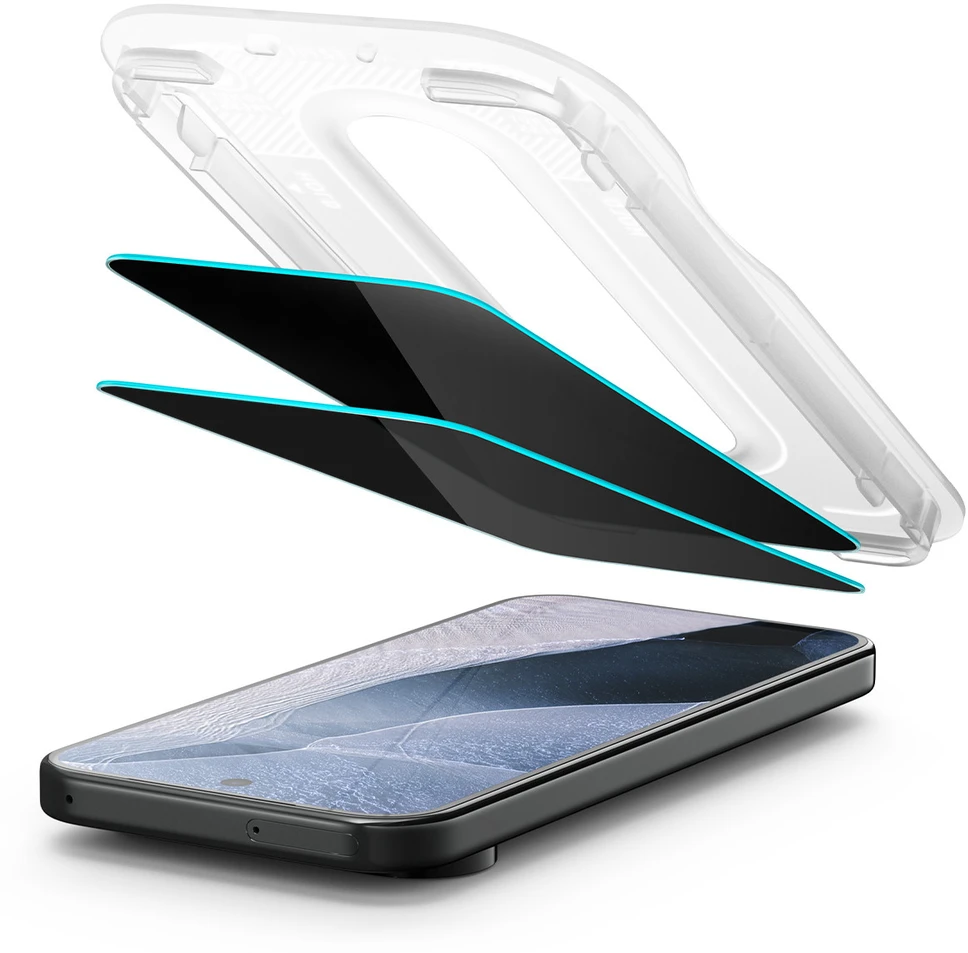 PRIVATUMĄ UŽTIKRINANTIS STIKLAS Spigen GLAS.TR EZ FIT PRO AC 2-PACK GOOGLE PIXEL 9 PRO XL / 10 PRO XL / 11 PRO XL PRIVACY