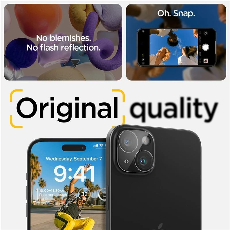 „Spigen Glass tR Optik“ 2 vnt., krištolo skaidrumo – „Apple iPhone 15/15 Plus/14/14 Plus“