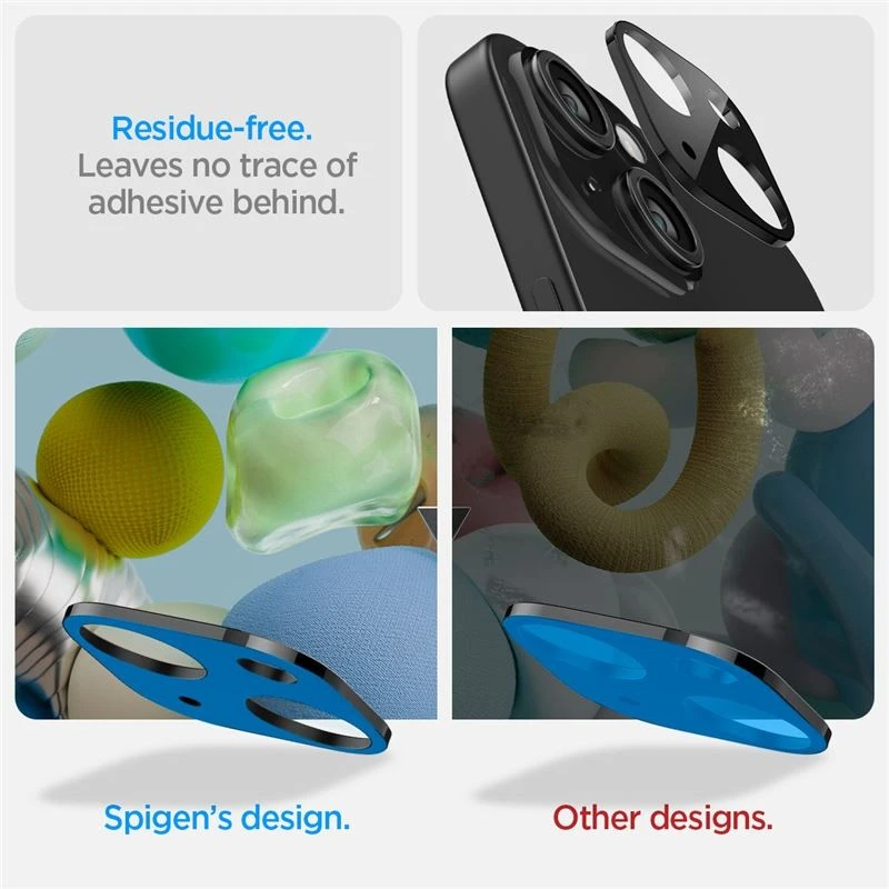 Spigen Glass tR Optik 2 vnt., juodos spalvos - iPhone 15/15 Plus/14/14 Plus