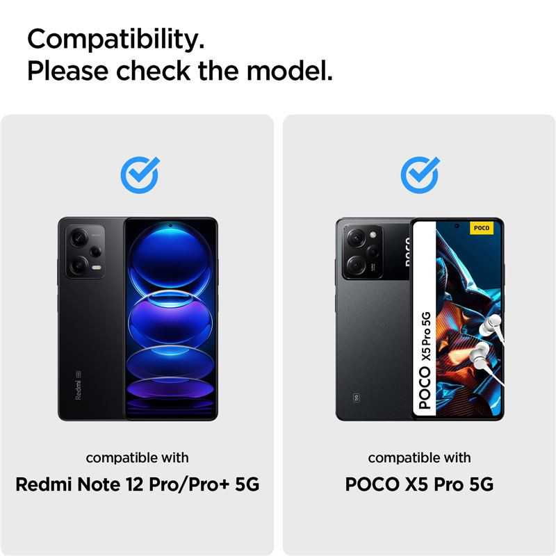 Spigen Glas.TR Slim 2 vnt. - Apsauginis stiklas skirtas Xiaomi Redmi Note 12 Pro 5G/12 Pro+ 5G/POCO X5 Pro 5G
