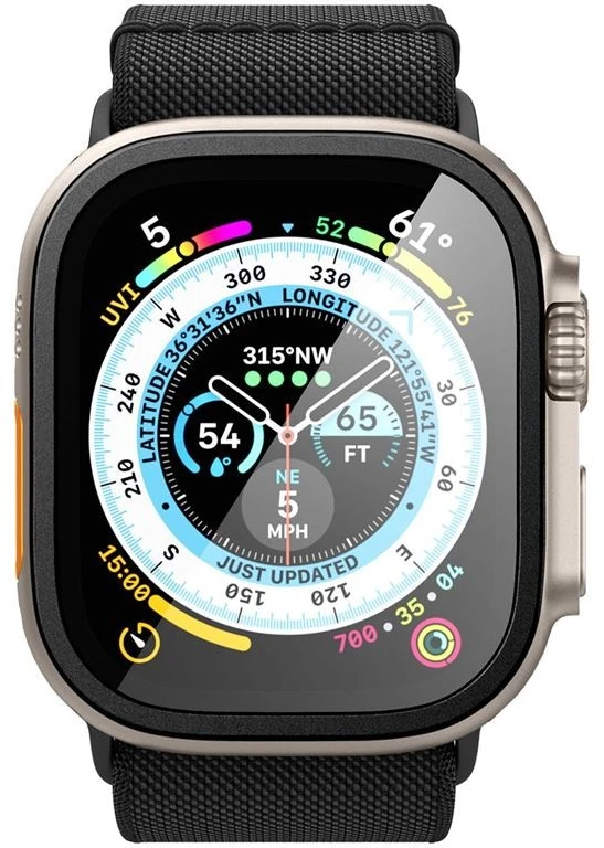 Spigen Glass tR Slim Pro 1 vnt., juodas - Apple Watch Ultra 2/Ultra 49 mm