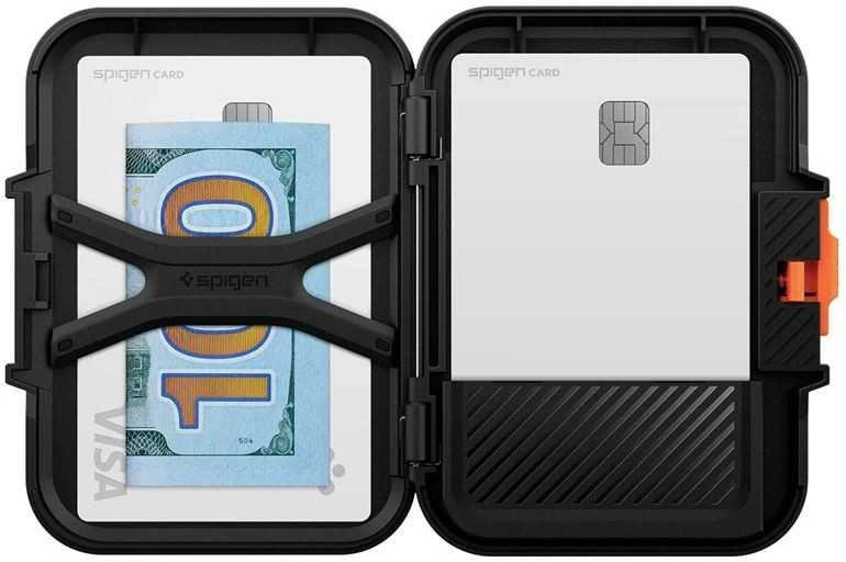 „Spigen iPhone Lock Fit“ piniginė su „MagSafe“ laidu, juoda