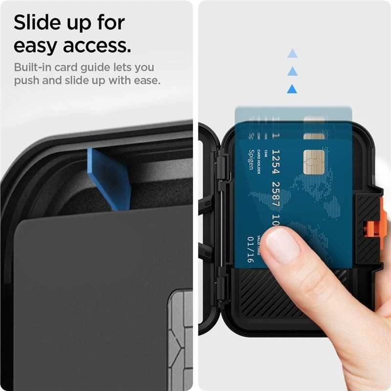 „Spigen iPhone Lock Fit“ piniginė su „MagSafe“ laidu, juoda