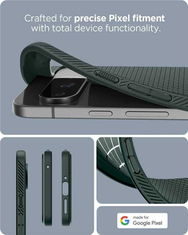 Spigen Liquid Air – dėklas skirtas Google Pixel 9 / 9 Pro Abyss Žalias