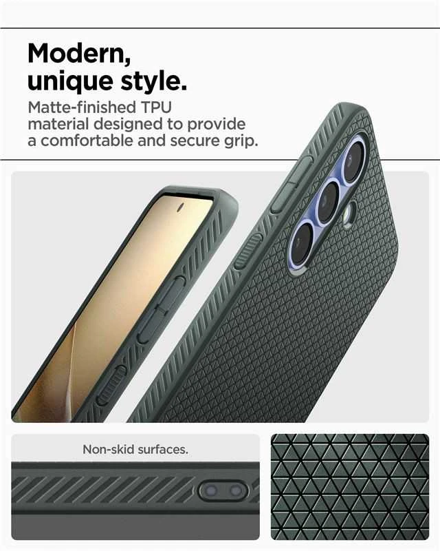 Dėklas Spigen Liquid Air Galaxy S25 abyss žalias