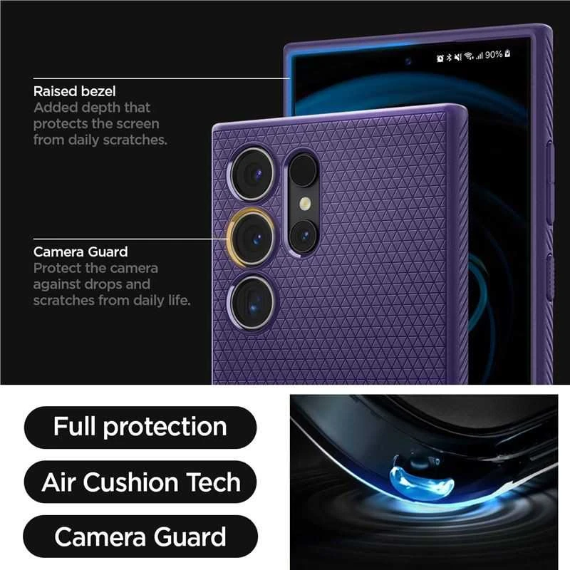 Spigen Liquid Air dėklas skirtas Samsung Galaxy S24 Ultra, spalva - Deep Purple
