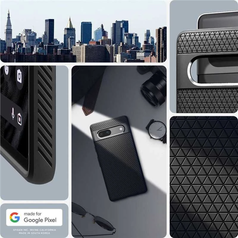 Spigen Liquid Air dėklas skirtas Google Pixel 7a, spalva - Matte Black