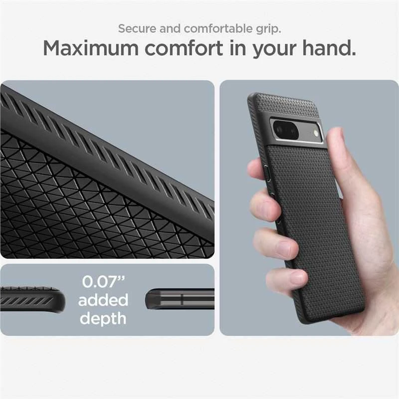 Spigen Liquid Air dėklas skirtas Google Pixel 7, spalva - Matte Black