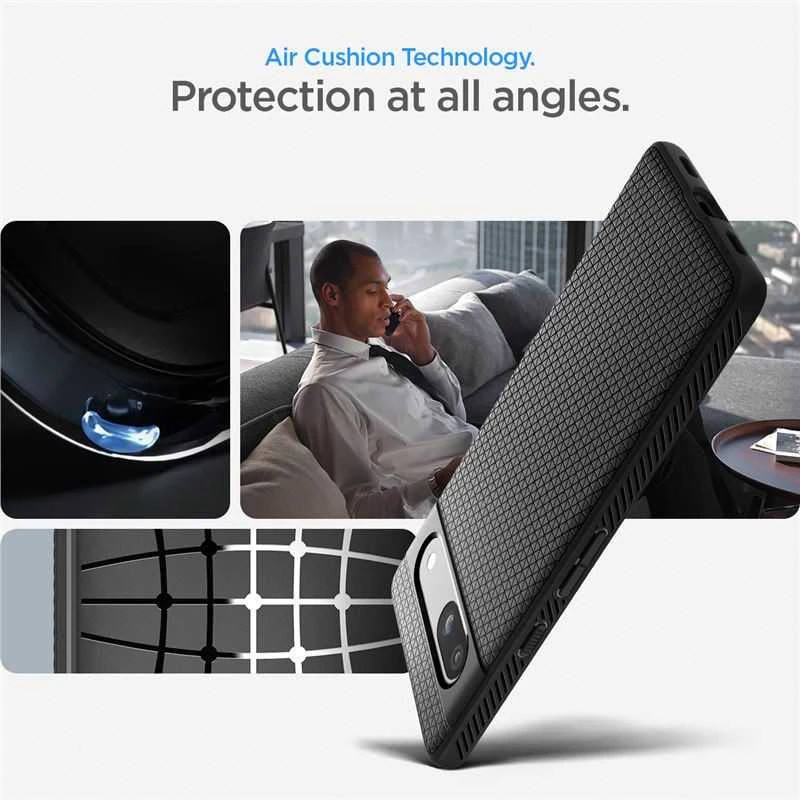 Spigen Liquid Air dėklas skirtas Google Pixel 7a, spalva - Matte Black