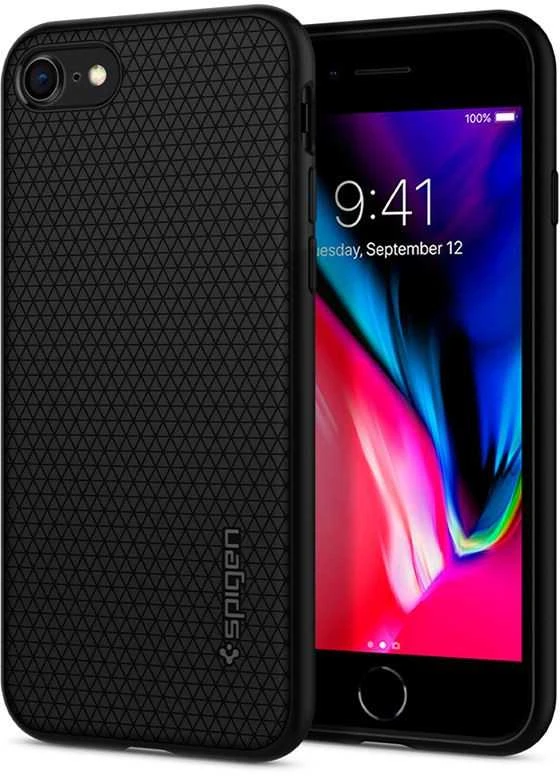 Dėklas Spigen LIQUID AIR Apple iPhone 7 / 8 / SE 2020 / 2022 Juodas
