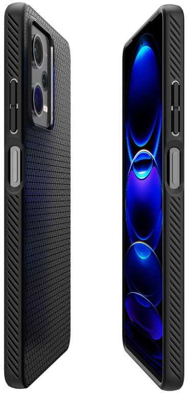 Spigen Liquid Air - dėklas skirtas Xiaomi Redmi Note 12 Pro 5G / POCO X5 Pro 5G Juodas