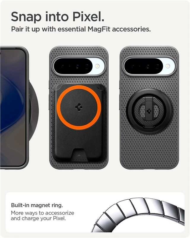 Spigen Liquid Air MagSafe dėklas skirtas Google Pixel 10 / 10 Pro – pilkos spalvos
