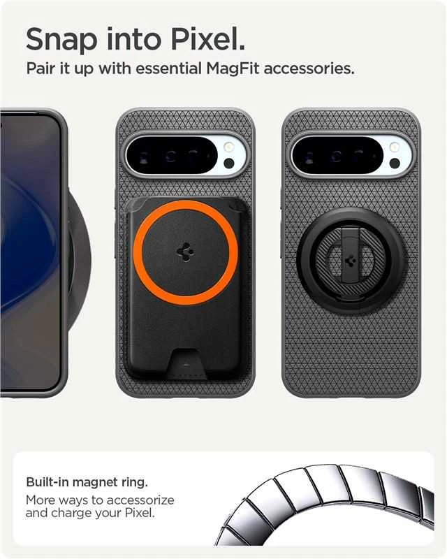 „Spigen Liquid Air Mag MagSafe“ dėklas, skirtas „Google Pixel 10 Pro XL“ – pilkas