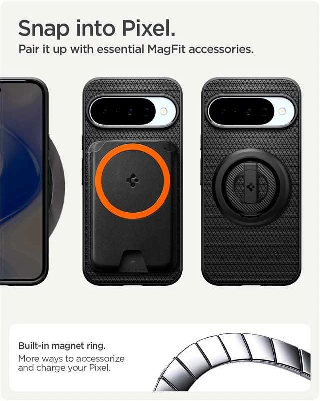 Spigen Liquid Air Mag MagSafe dėklas skirtas Google Pixel 10 / 10 Pro – matinis juodos spalvos